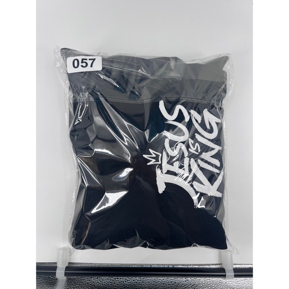 Gods‎ Love Overcomes Jesus is King Black Hoodie Sweatshirt 2X - Picture 7 of 7